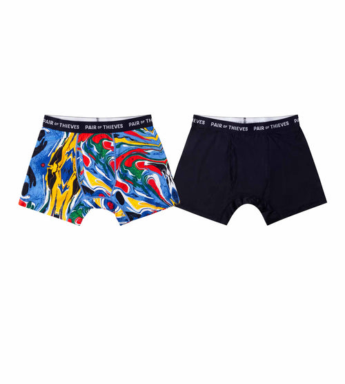 LOT 970 SEVEN PR MENS PAIR OF THIEVES ETC BOXER BRIEF /SHORTS SIZE MED NEW  - Morris