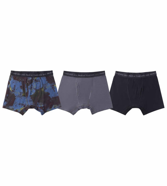 4-Way Stetch Every Day Kit Cotton Stretch Boxer Briefs (3-Pack)