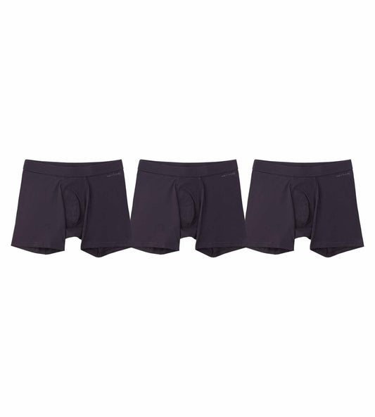 Quick Dry Action Blend Cotton Boxer Briefs (3-Pack)