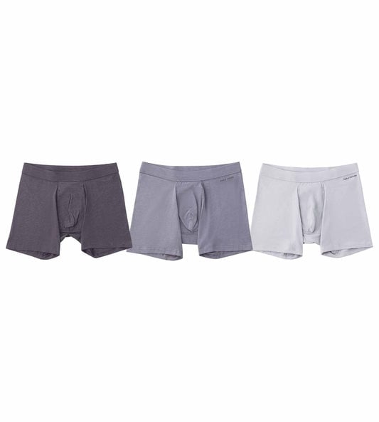 Quick Dry Action Blend Cotton Boxer Briefs (3-Pack)