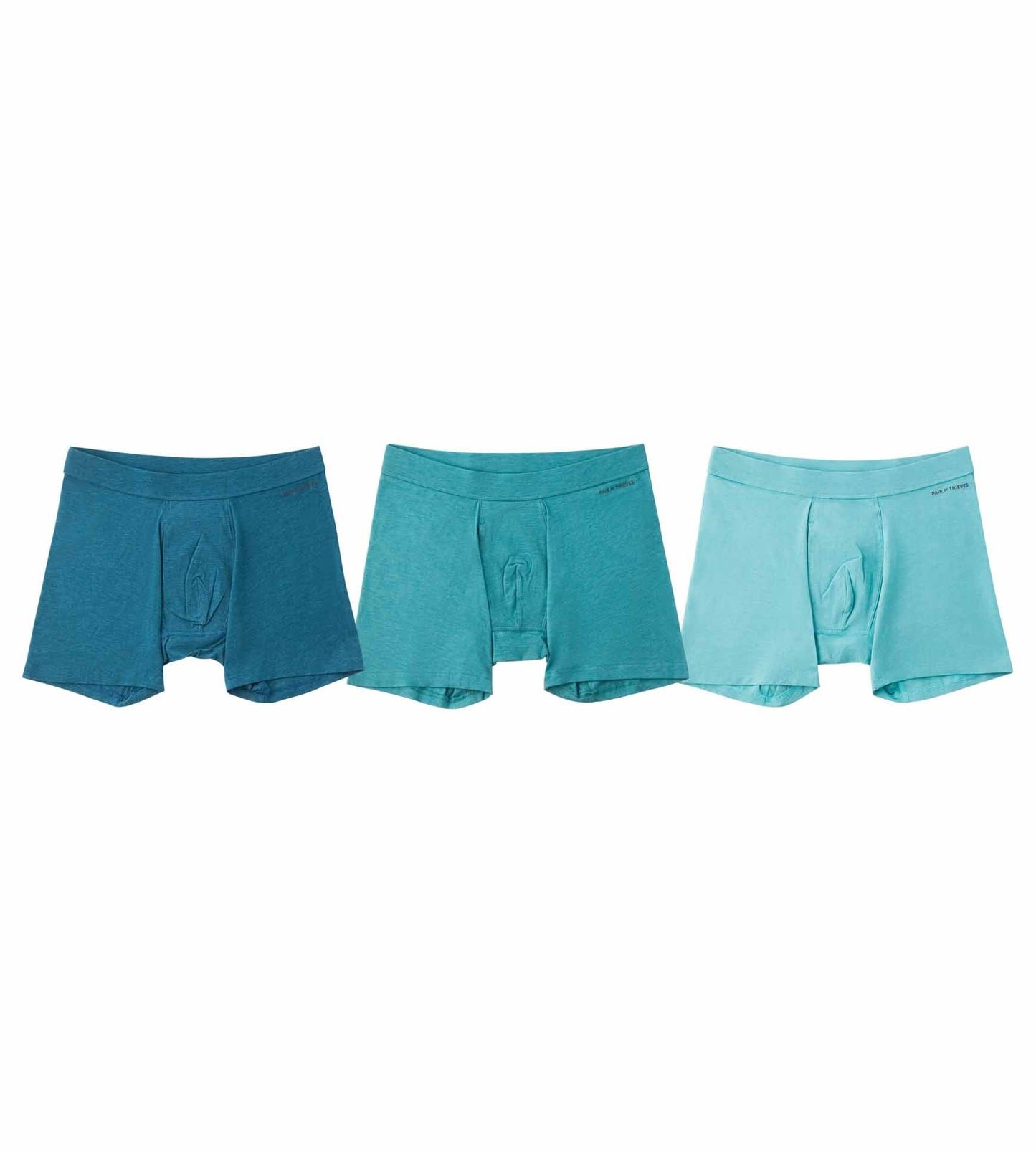 Quick Dry Action Blend Cotton Boxer Briefs (3-Pack)