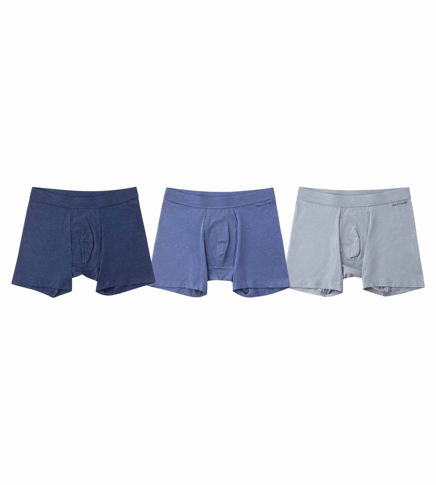 Quick Dry Action Blend Cotton Boxer Briefs (3-Pack)