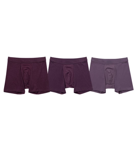 Quick Dry Action Blend Cotton Boxer Briefs (3-Pack)