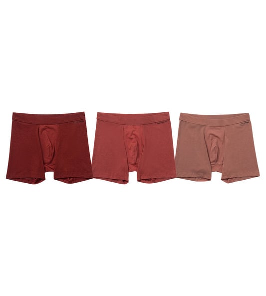 Quick Dry Action Blend Cotton Boxer Briefs (3-Pack)