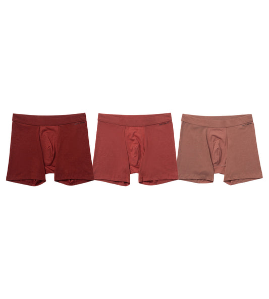 Quick Dry Action Blend Cotton Boxer Briefs (3-Pack)