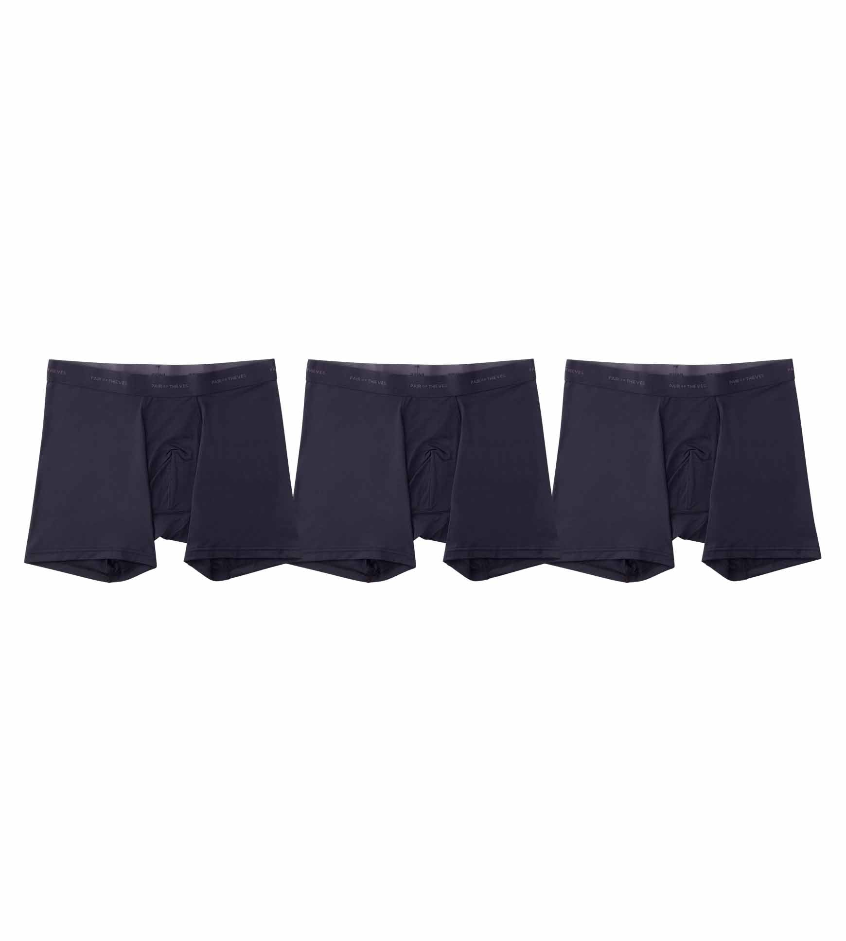 Pair of Thieves Men s Quick Dry Polyester Boxer Briefs 3 Pack Large Black