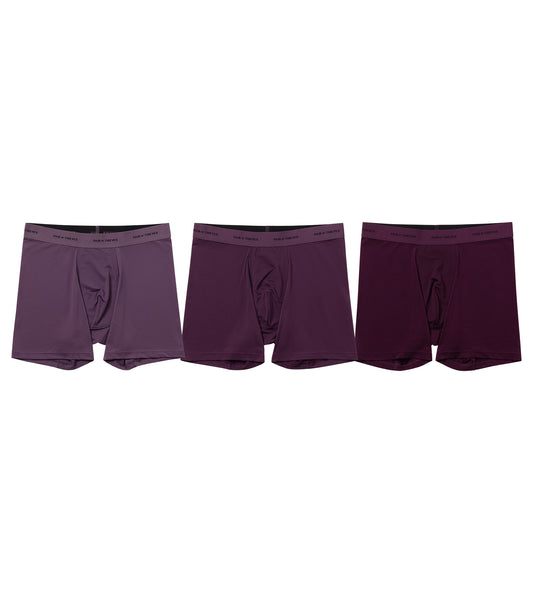 Quick Dry Action Blend Boxer Briefs (3-Pack)