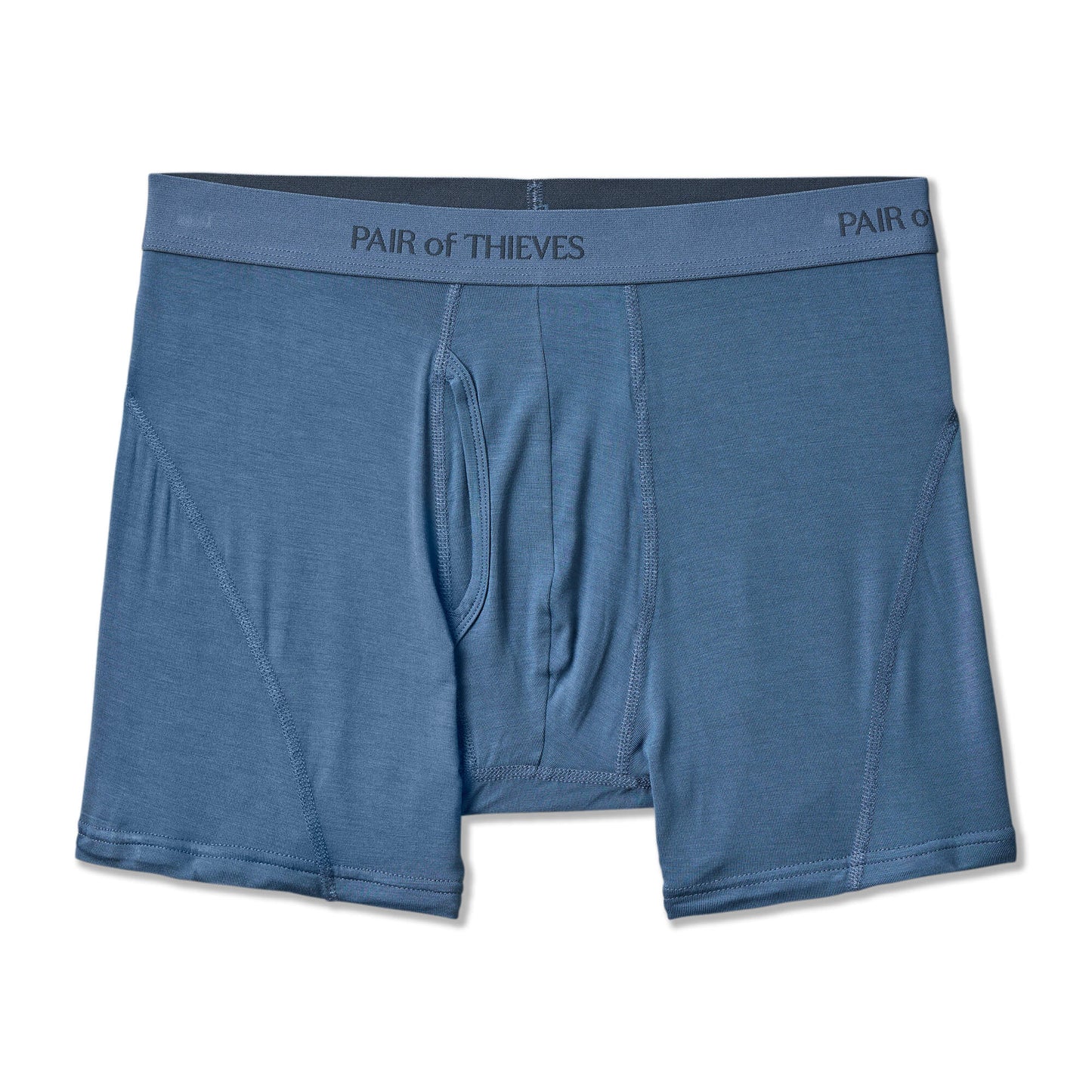 Blue men's underwear with 'Pair of Thieves' brand on a white background
