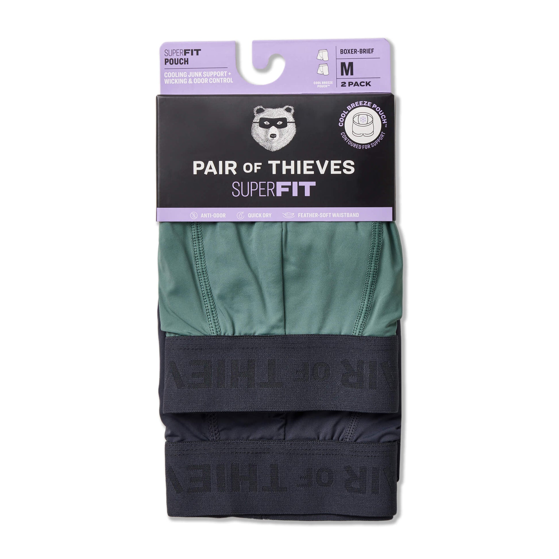 Pack of SuperFit Pouch boxer briefs on a white background