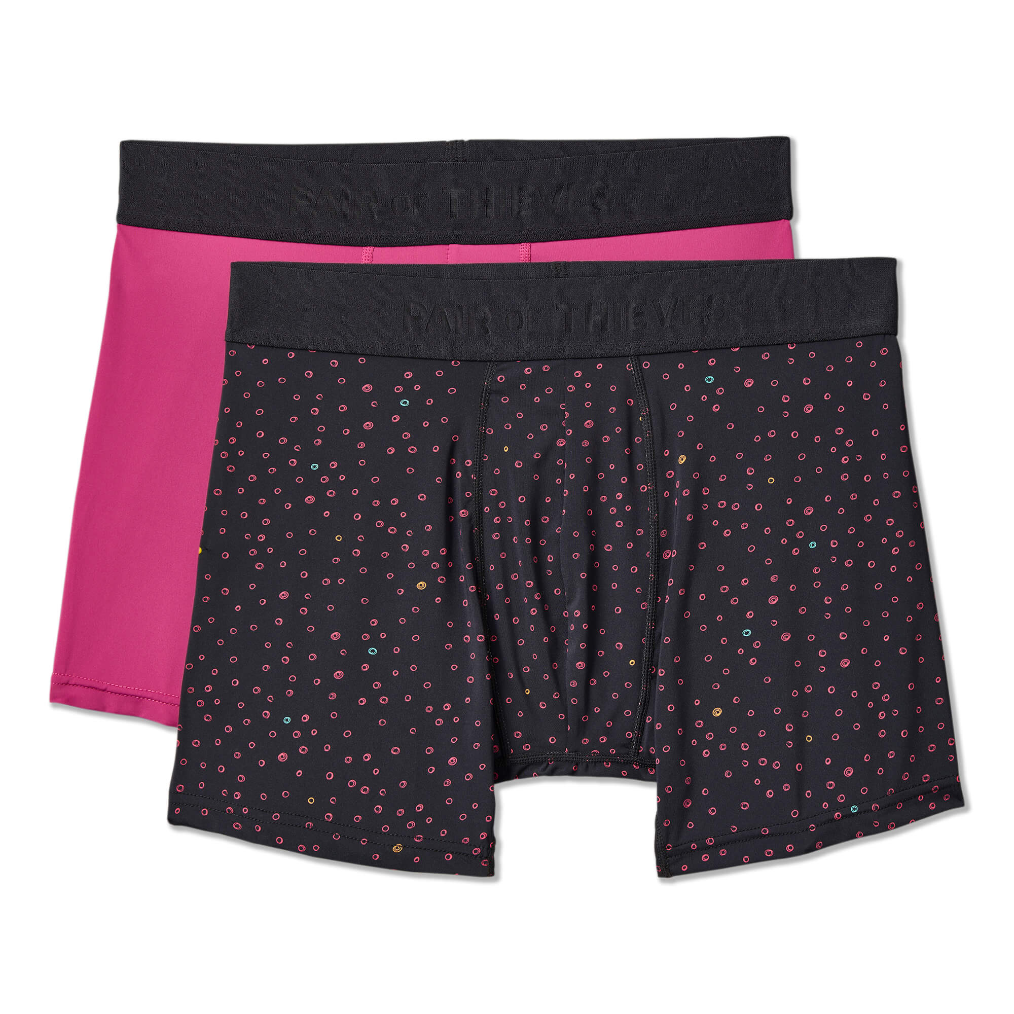 Boxer Pouch Types SuperFit Pouch Boxer Briefs Black/Magenta Underwear 2-Pack – Pair of ...