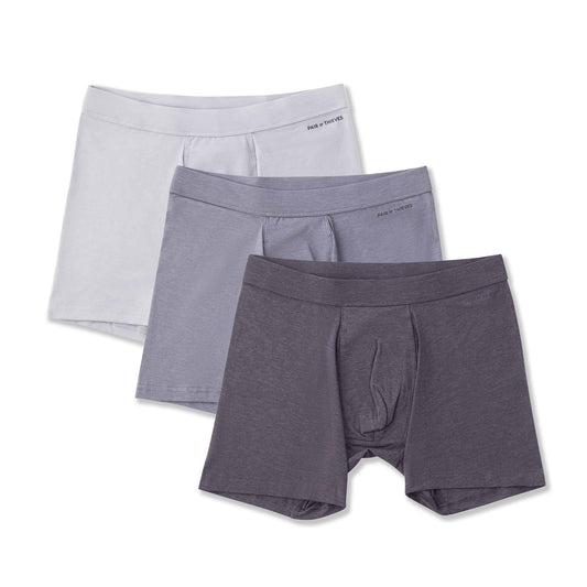 Quick Dry Action Blend Cotton Boxer Briefs (3-Pack)