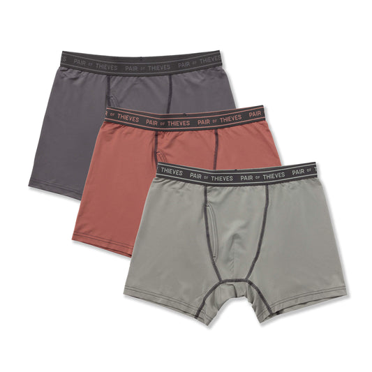 4-Way Stretch Performance Stretch Boxer Briefs (3-Pack)