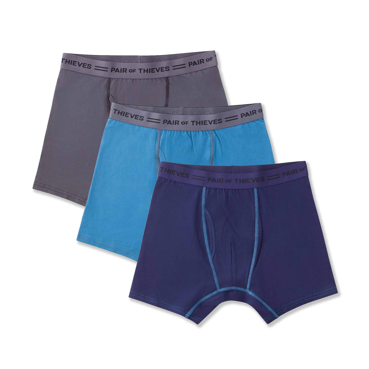 4-Way Stretch Boxer Briefs, 3-Pack, Cotton