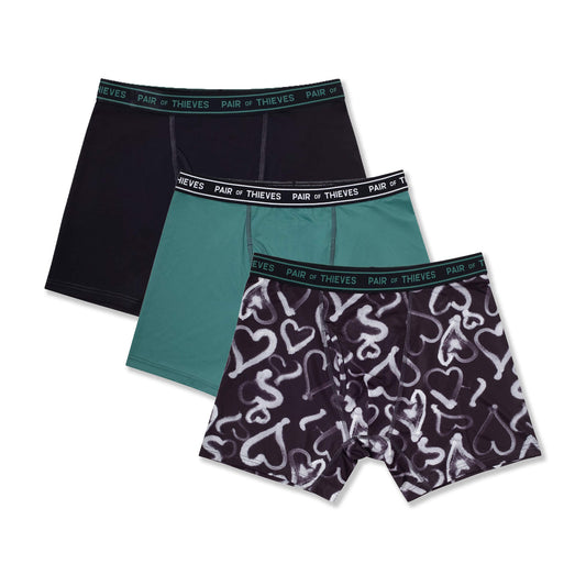 4-Way Stretch Performance Stretch Boxer Briefs (3-Pack)