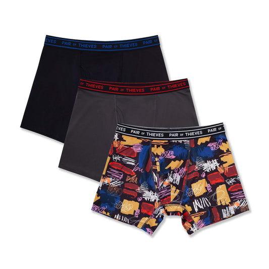 4-Way Stretch Performance Stretch Boxer Briefs (3-Pack)
