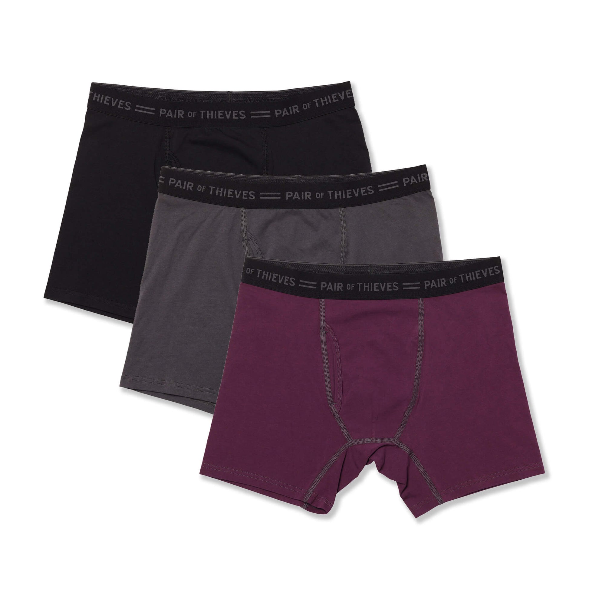 4-Way Stretch Boxer Briefs, 3-Pack, Cotton