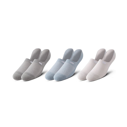 BOWO Cushion No Show Socks, 3-Pack, Black