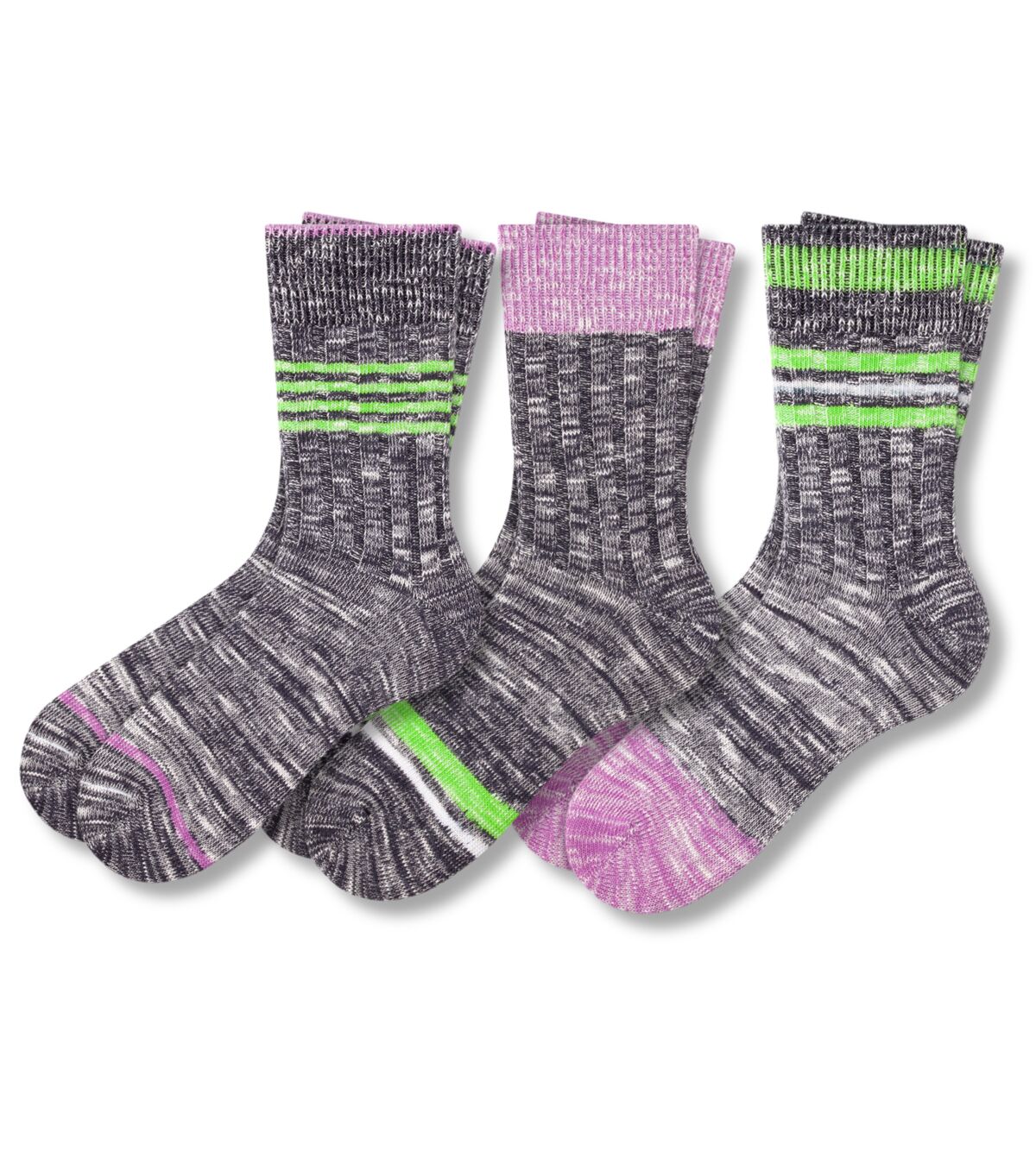Ready For Everything Boot Crew Socks, 3-Pack