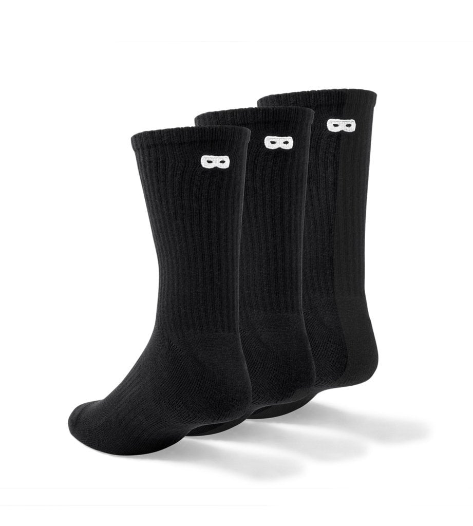 Ribbed Crew Sock black