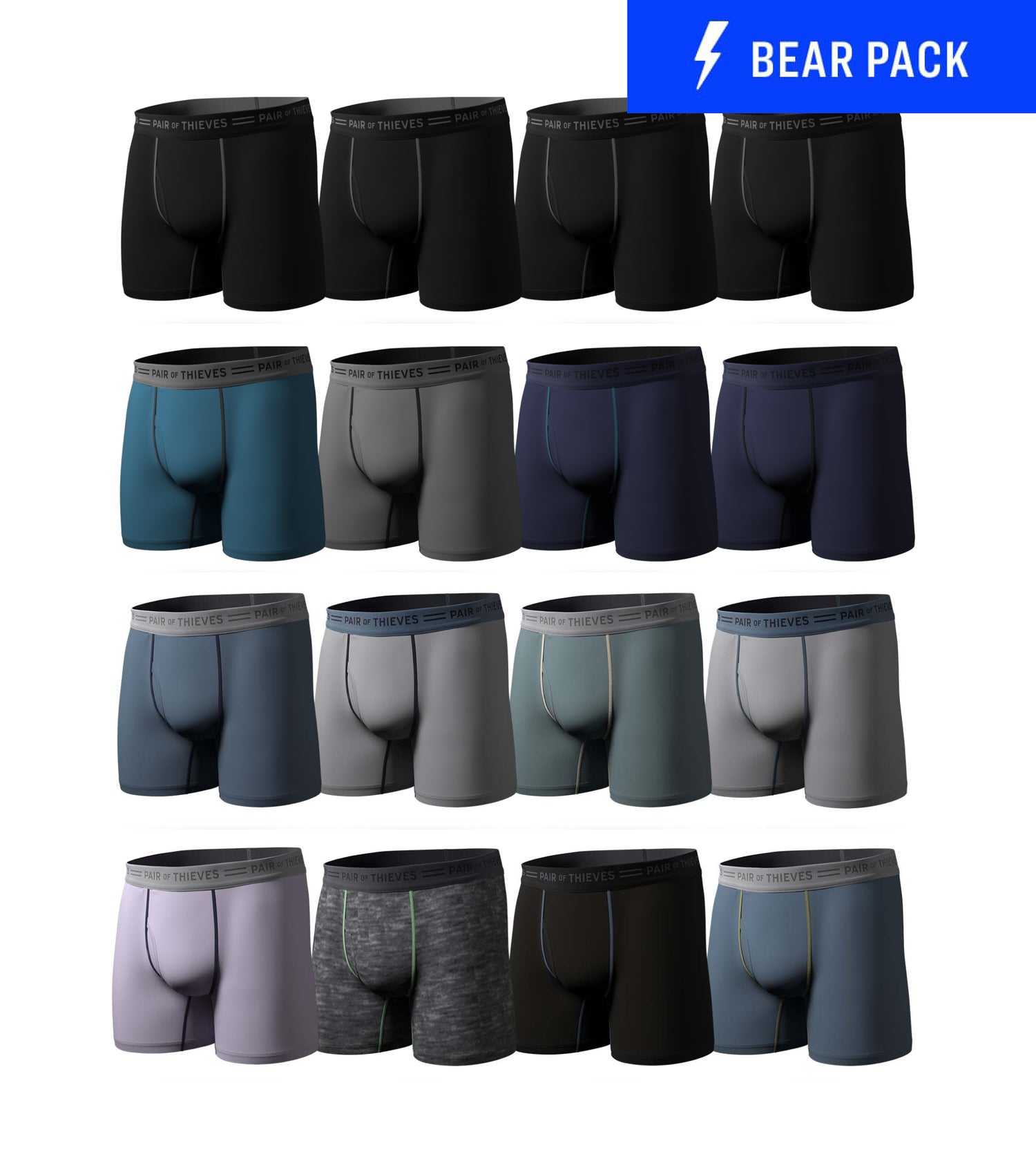 Every Day Kit Boxer Brief Bear Pack (16-pack)