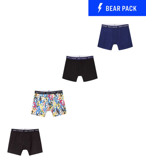 Supersoft Boxer Brief Bear Pack (4-Pack)