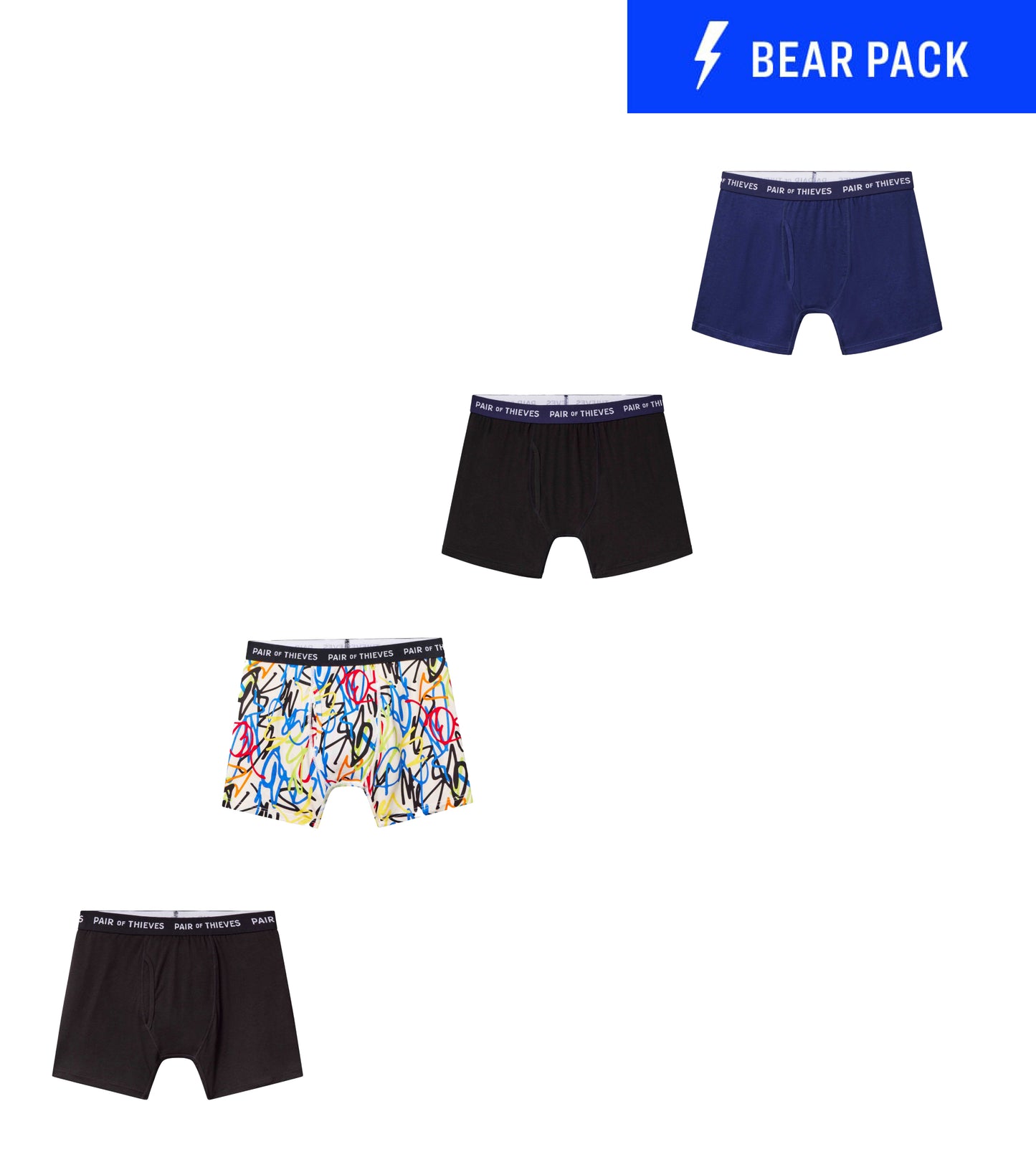 Pair of Thieves Men's Exclusive Super Soft 3 Pack Trunks, Short