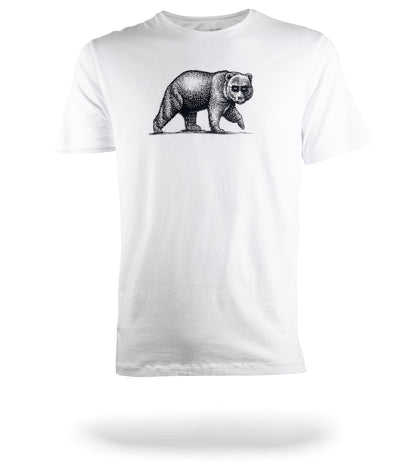 SuperSoft Crew Neck Tee white with walking bear logo