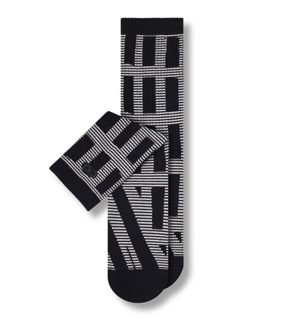 Black and White Stripes Mind And The Matter Cushion Crew Socks