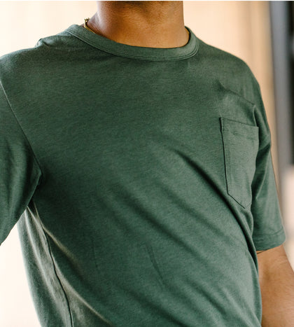 SuperSoft Pocket Crew Neck Tee 2 Pack contains colors Tan, Dark slate gray, Linen, Dim gray, Gray, Black, Saddle brown, Peru, Dim gray, Dark slate gray