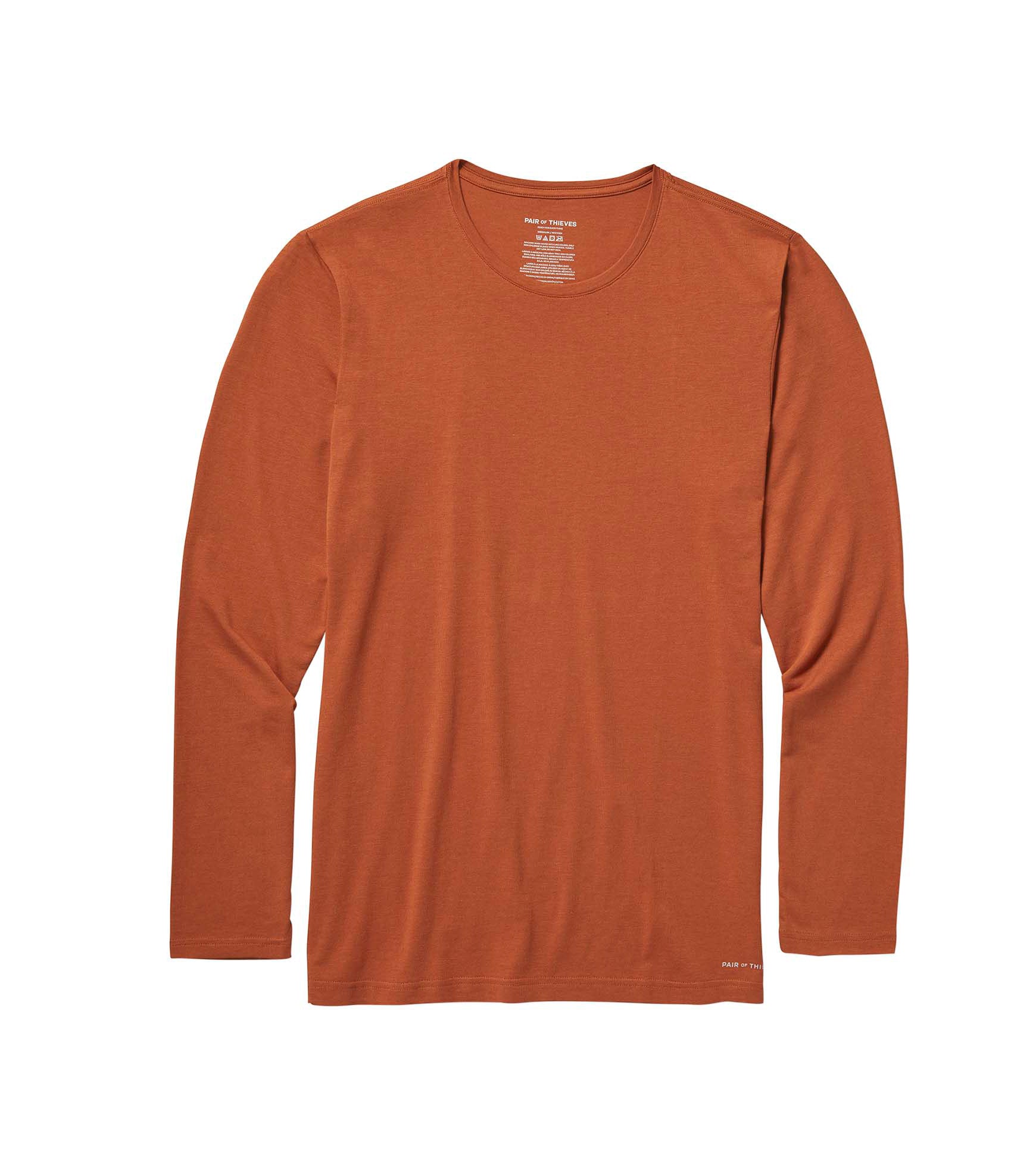 SuperSoft Long Sleeve Crew Neck Tee colors contain: Sienna, Sienna, Saddle brown, Wheat, Sienna, Rosy brown, Maroon, Sienna, Indian red