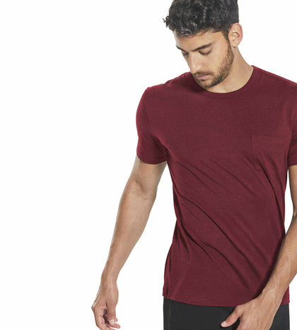 SuperSoft Crew Neck Pocket Tee colors contain: Saddle brown, White, Tan, Dark slate gray, Gray, Rosy brown, Saddle brown, Dim gray, Maroon, Dark slate gray