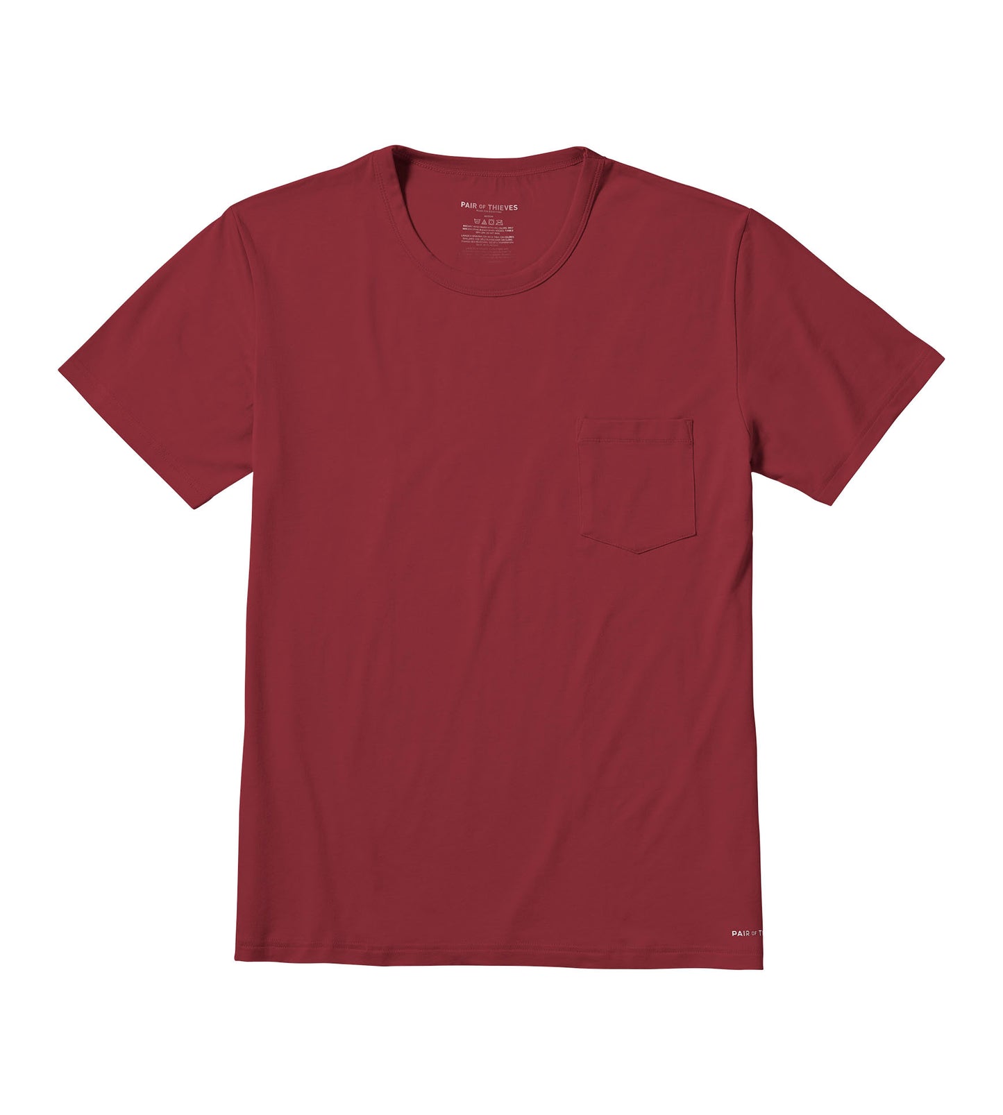 SuperSoft Crew Neck Pocket Tee colors contain: Brown, Maroon, Pink, Brown, Rosy brown, Maroon, Brown, Brown, Dim gray