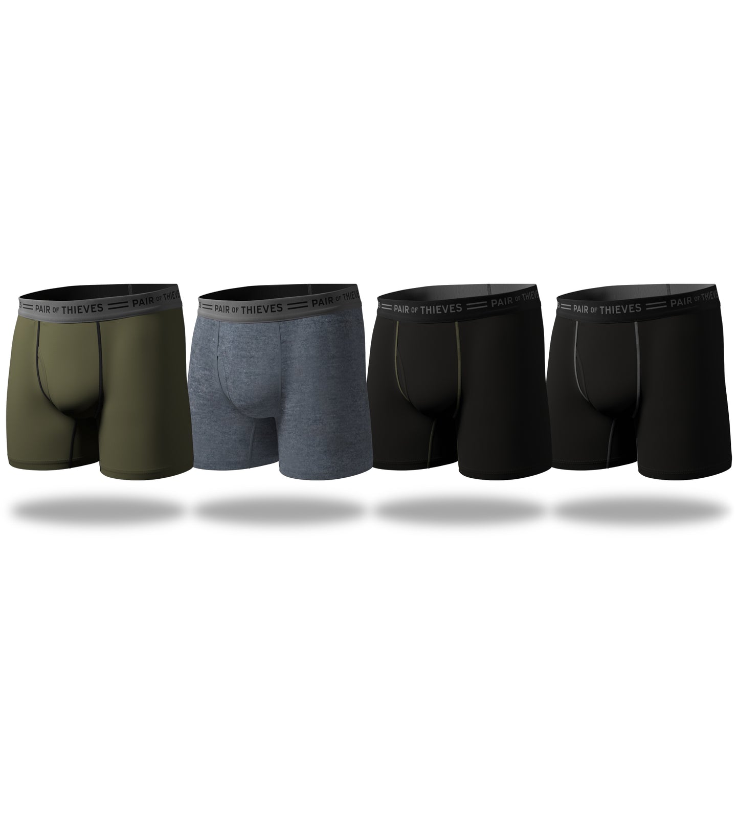 Men's Underwear Every Day Kit Boxer Brief 4 Pack Seaweed/Gargoyle Grey/Black