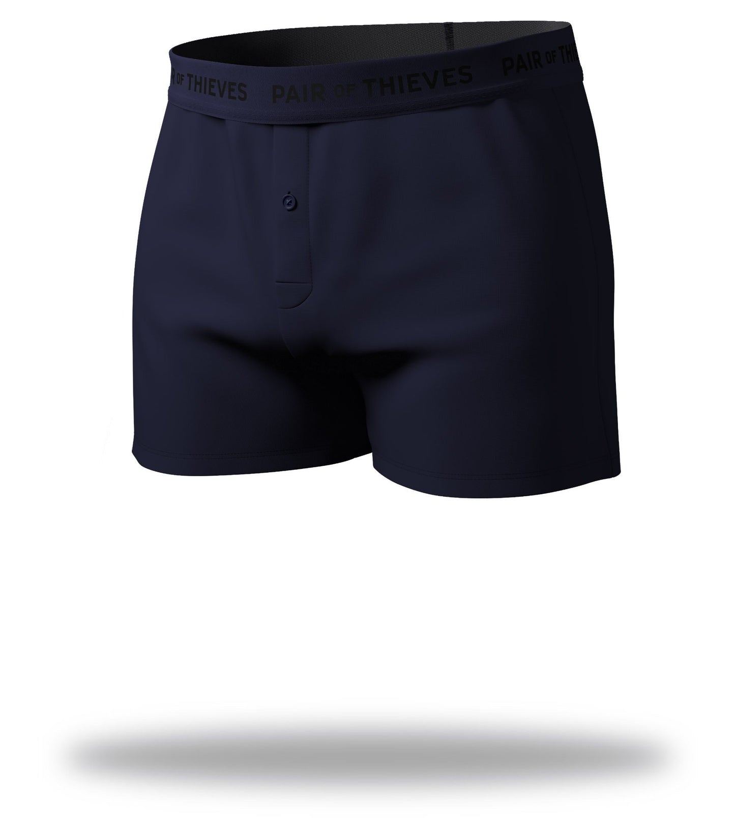 supersoft blue boxer, blue with black logo on blue waistband