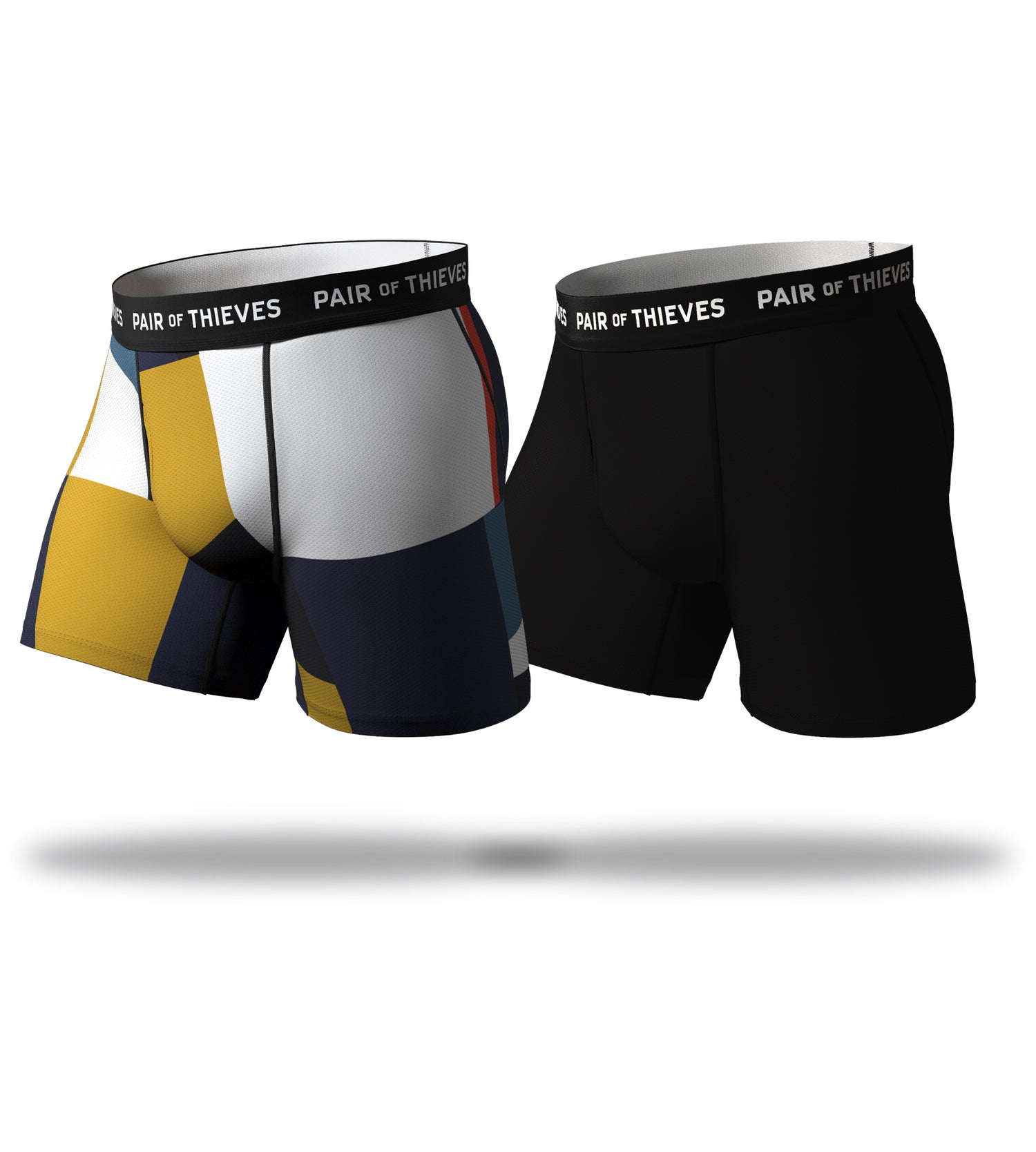Men's Underwear SuperFit Boxer Briefs 2 Pack DARK NAVY/BLACK
