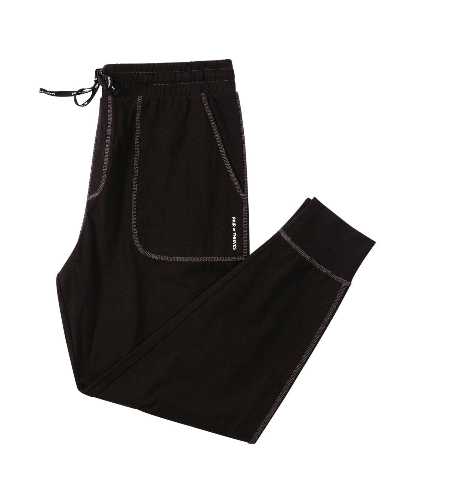 Men's Loungewear SuperSoft Lounge Pants BLACK Folded