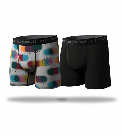 SuperSoft Boxer Brief 2 Pack colors contain: White, Black, Dark Gray, Dim gray, Dark slate gray, Light Gray, Gray, Dark slate gray, Black, Peru