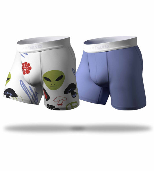 Hustle Boxer Brief 2 Pack colors contain: Dim gray, White, Medium purple, Black, Silver, Dark slate gray, Gains boro, Slate gray, Dark olive green, Gray