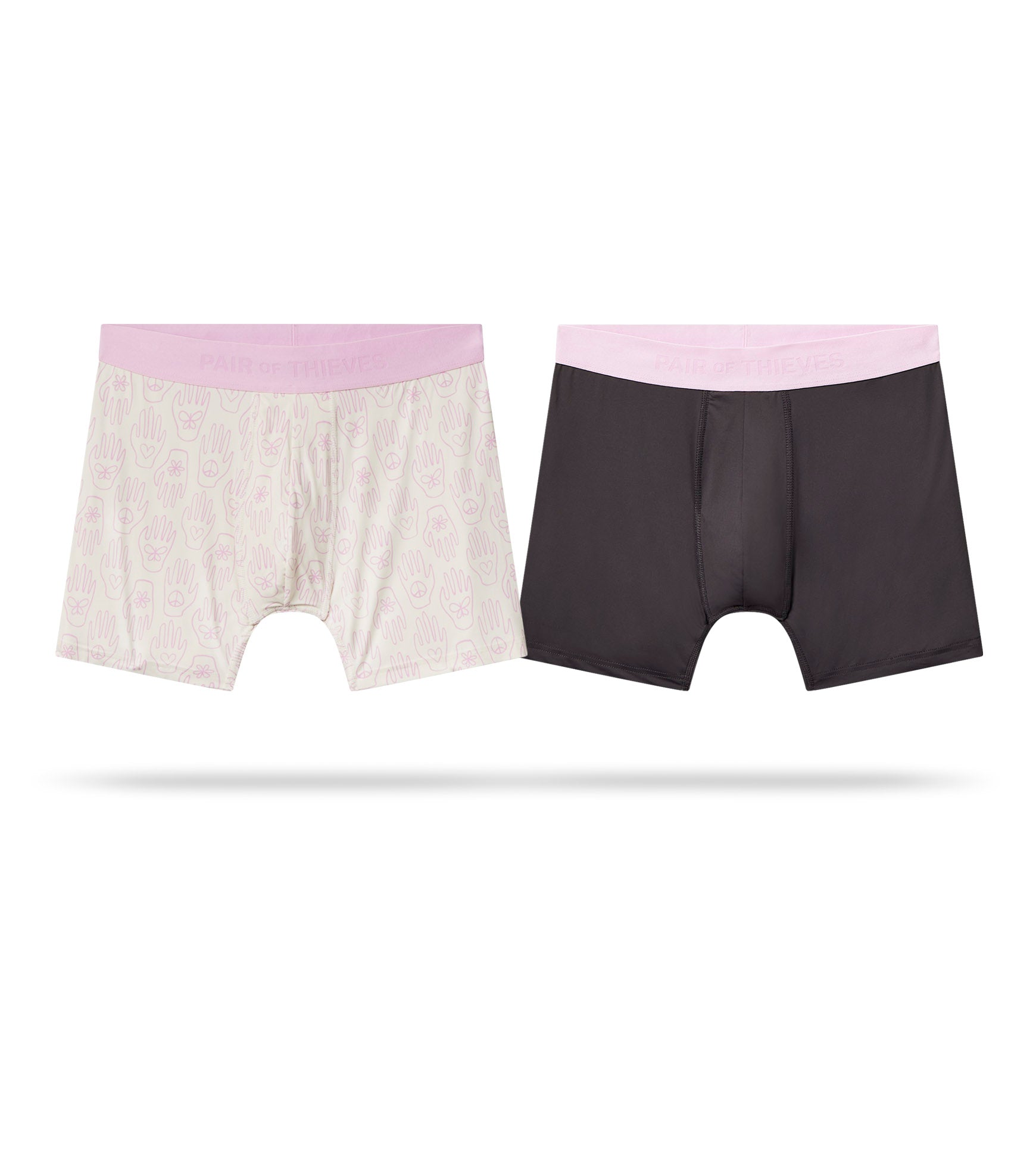 Hustle Boxer Brief 2 Pack colors contain: Dark slate gray, Light Gray, Linen, Misty rose, Dark slate gray, Thistle, Silver, Gains boro, Dark slate gray