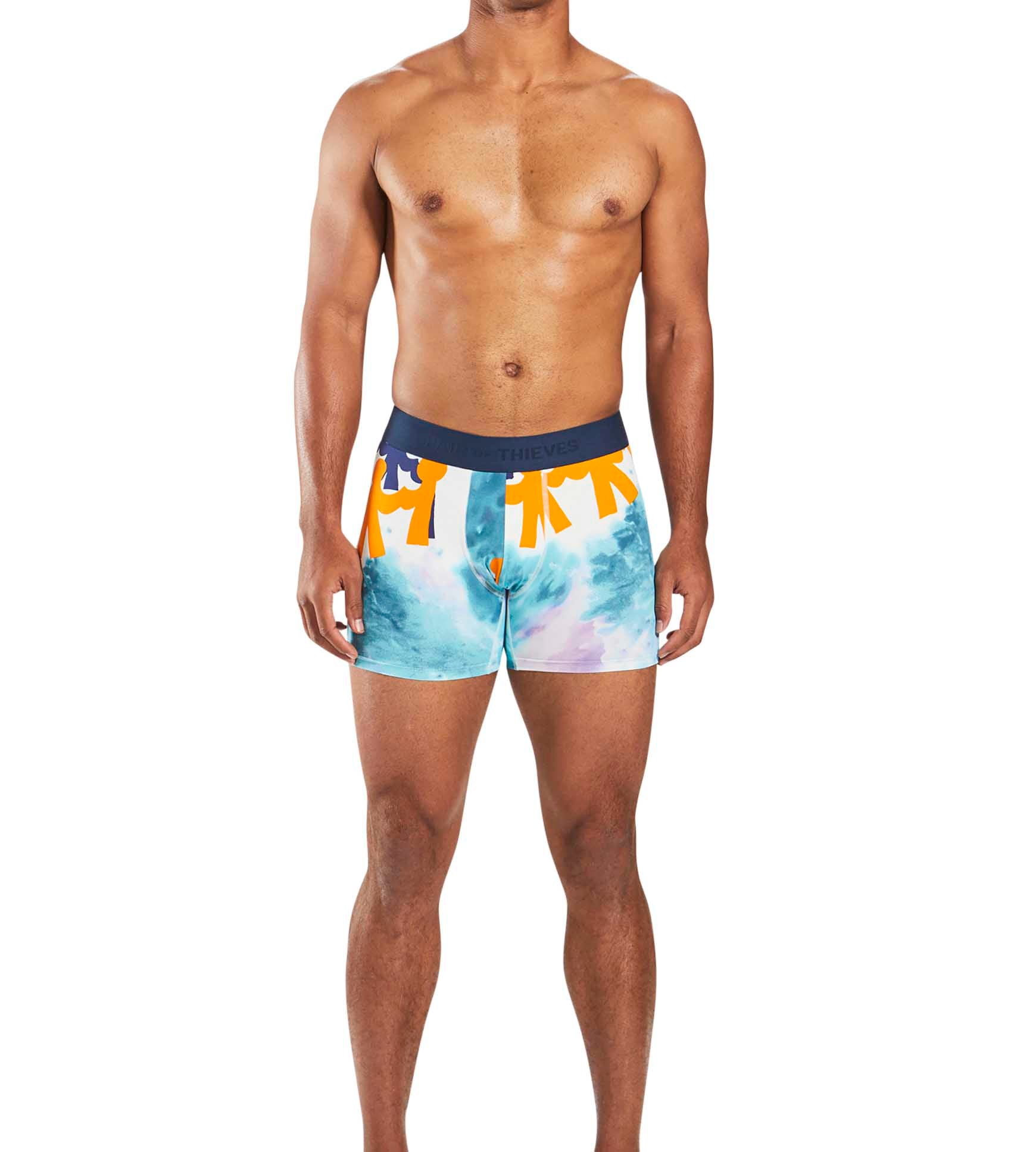 Hustle Boxer Brief 2 Pack colors contain: Indian red, Cadet blue, Burly wood, Dark slate gray, Sienna, Peru, Gains boro, Orange, Sky Blue
