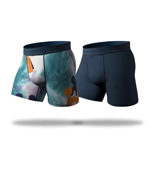 Hustle Boxer Brief 2 Pack colors contain: Dark slate gray, Silver, Black, Lights late gray, Gains boro, Dim gray, Coral, Saddle brown, Dark slate gray
