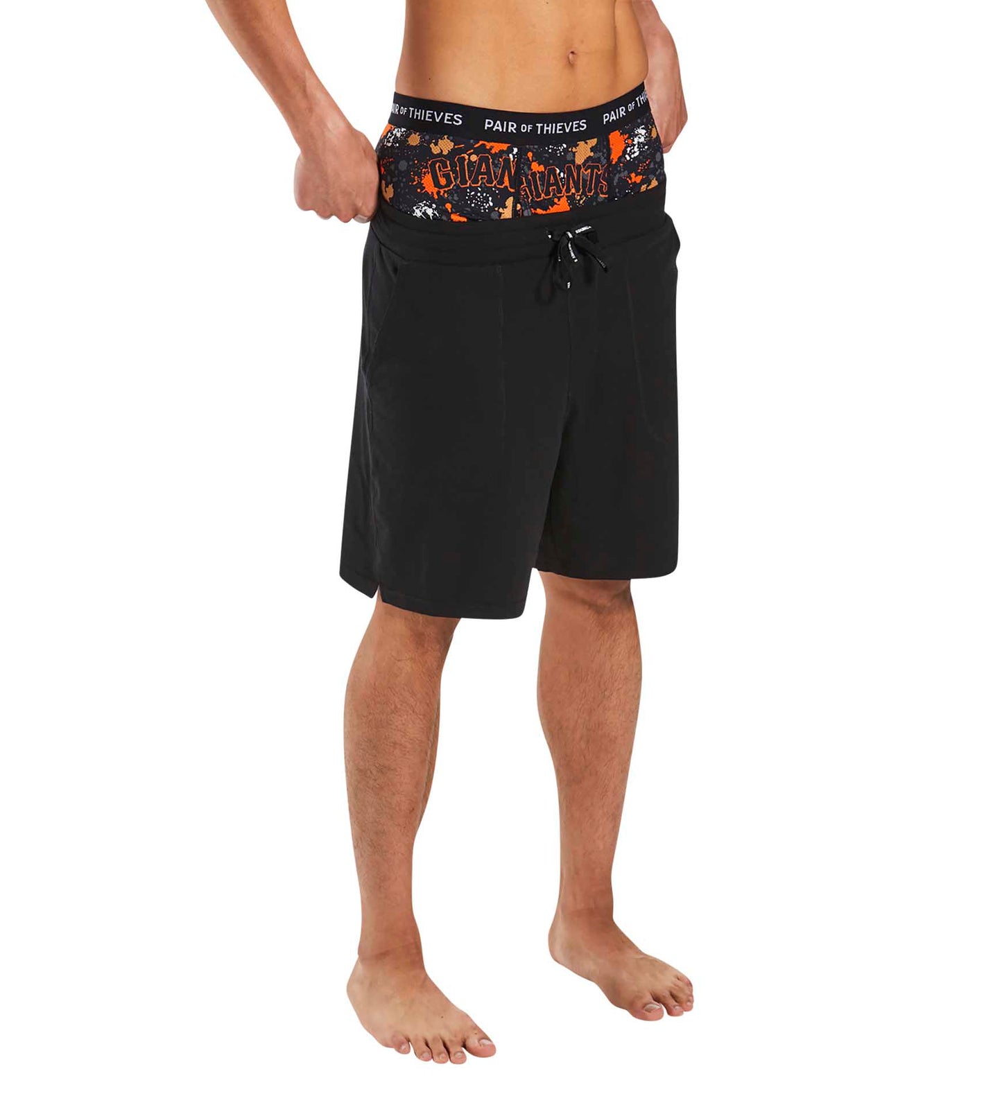 MLB San Francisco Giants SuperFit Boxer Brief 2 Pack containing the colors Dark slate gray, Indian red, Sienna, Black, Indian red, Tan, Dark salmon, Dark olive green, Chocolate
