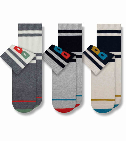 Cushion Ankle Socks 3 Pack colors contain: Dark Gray, Snow, Black, Dim gray, Silver, Brown, Light Gray, Dark slate gray, Teal, Gray
