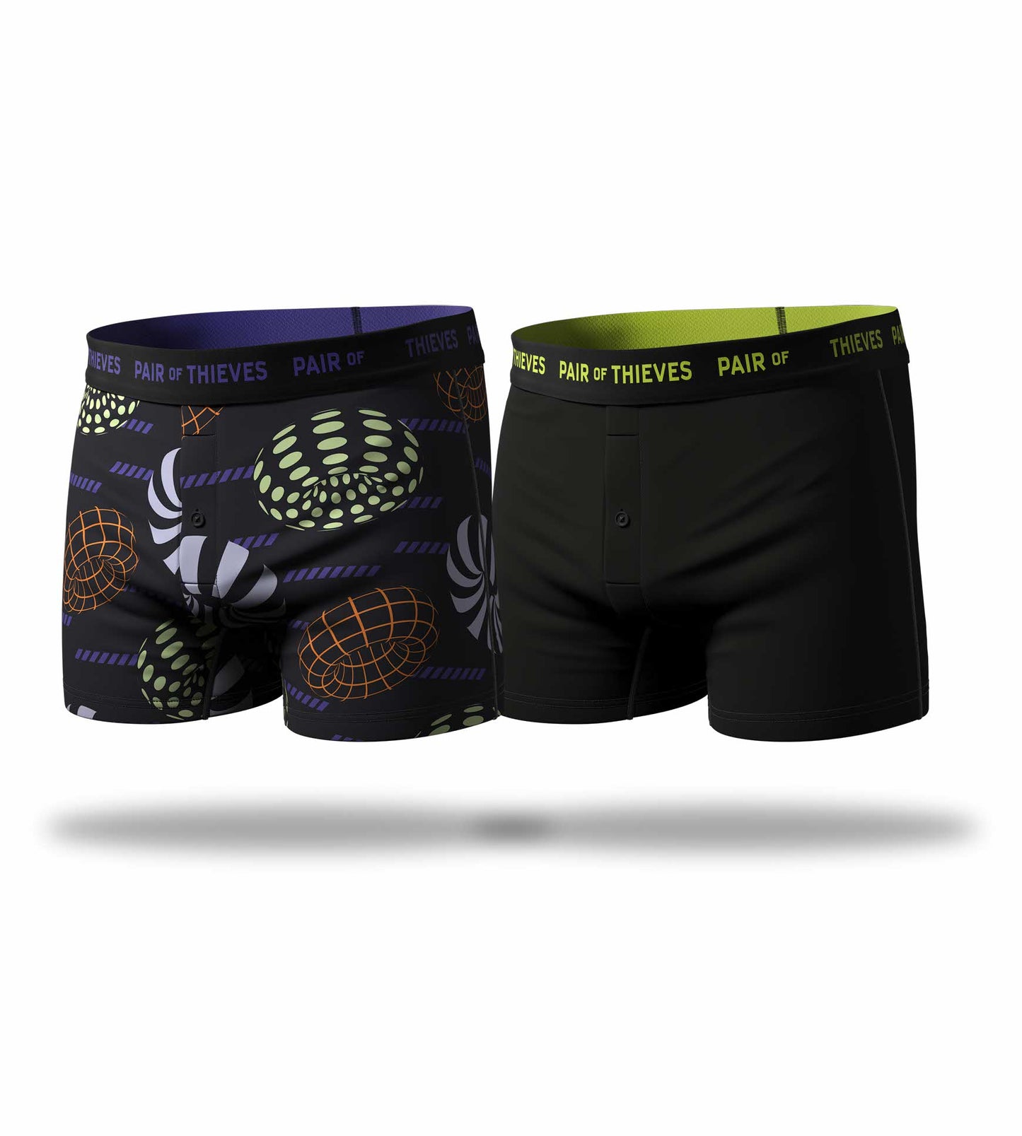 SuperSoft Boxers 2 Pack colors contain: Black, White, Dark Gray, Dark slate blue, Yellowgreen, Gains boro, Black, Dark olive green, Dark slate gray, Silver