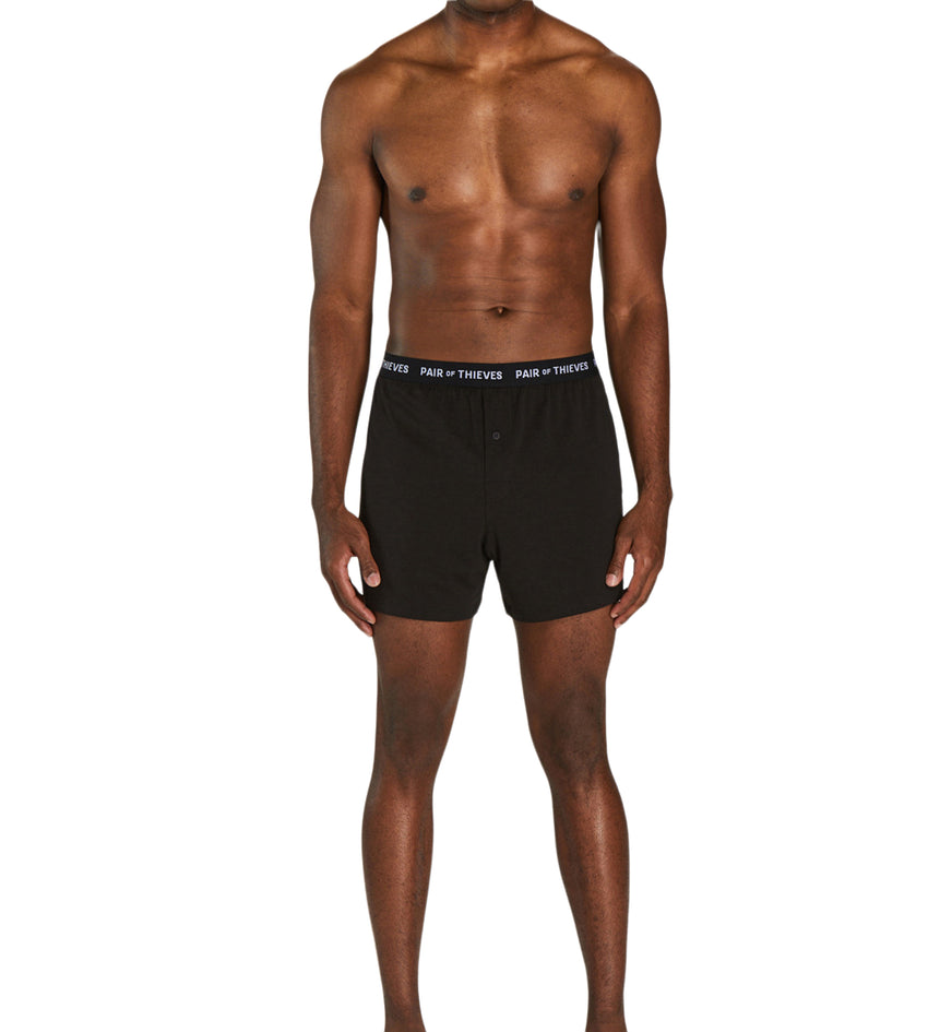 Black Two Pack Smooth Seam Boxers