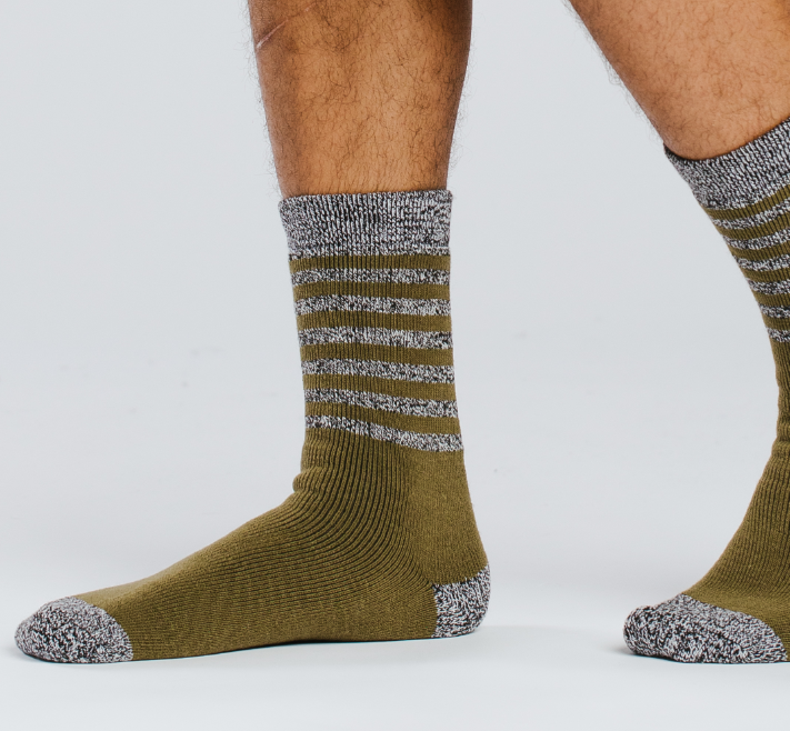 Men’s boot crew socks side view