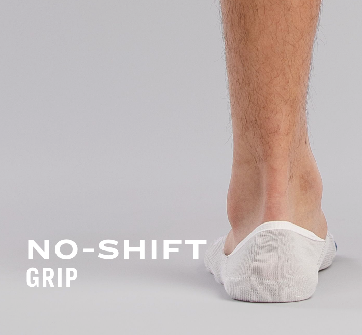 Men’s cushion no show socks no shift grip