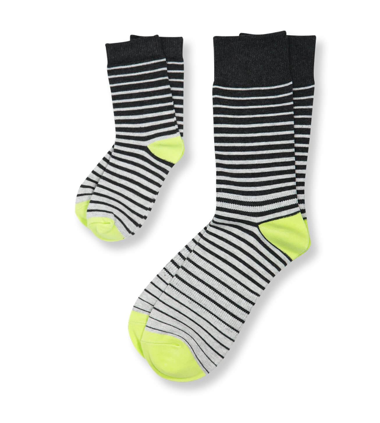 Beetlejuice Dad + Kid Socks contains colors Khaki, Dark slate gray, Light Gray, Gray, Gains boro, Dark Gray, Dim gray, Dark khaki, Black