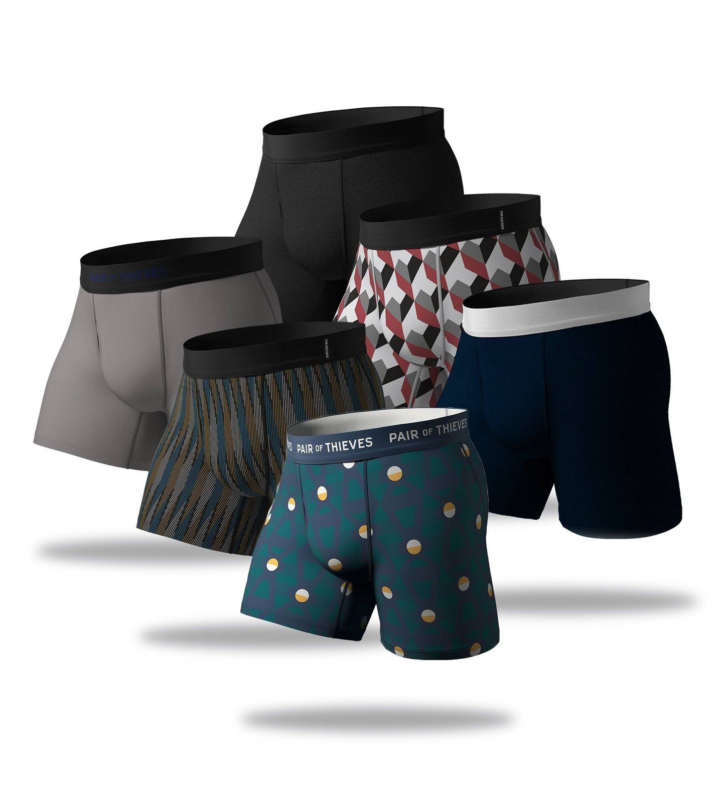 Pair of Thieves Super Fit Men's Long Boxer Briefs, 2 & 3 Pack Underwear,  AMZ Exclusive Black at  Men's Clothing store