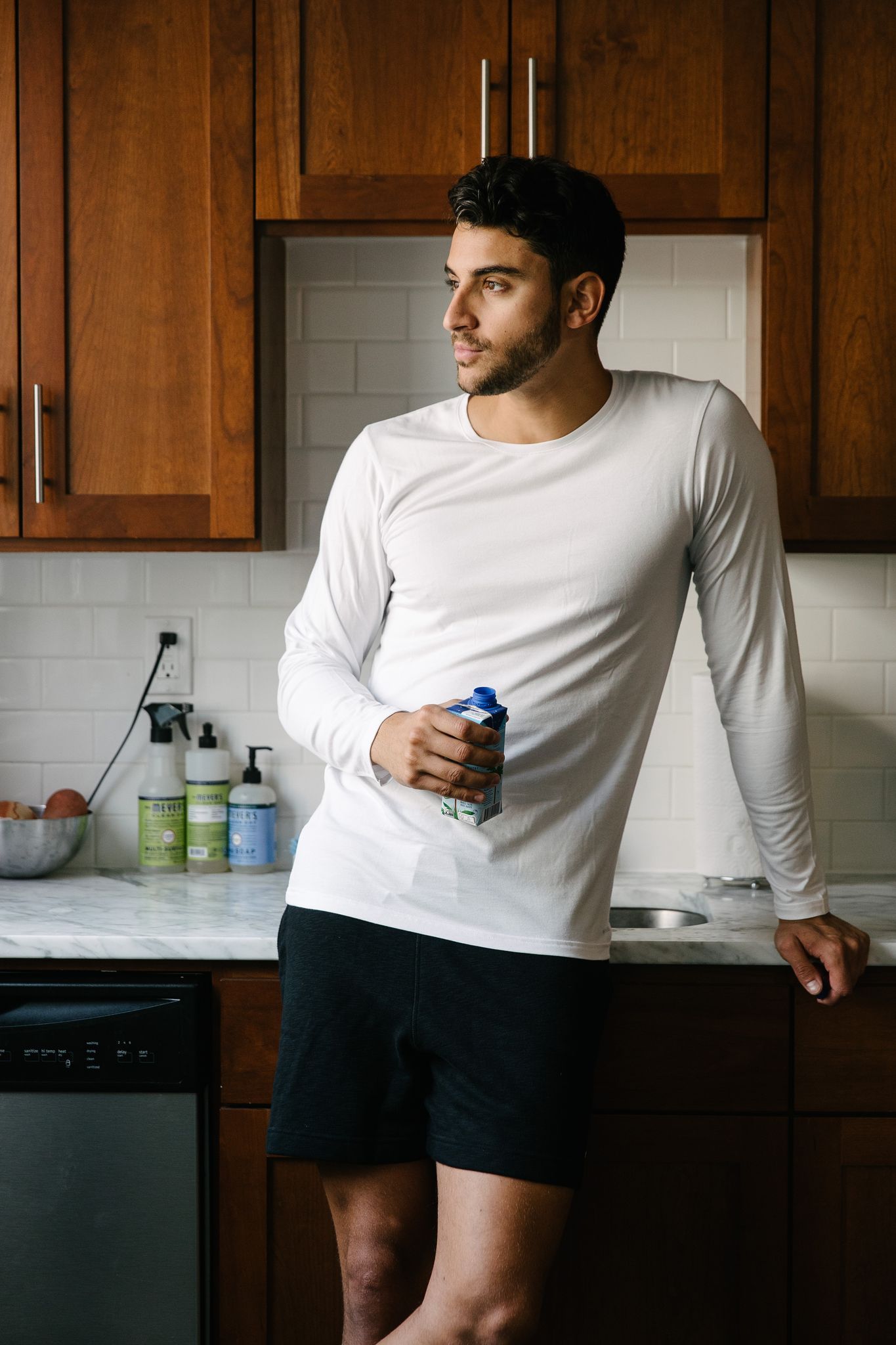 White SuperSoft Long Sleeve Crew Neck Tee colors contain: Black, Silver, Gray, Dim gray, Dark Gray, Black, Saddle brown, Lavender, Saddle brown, Dark slate gray